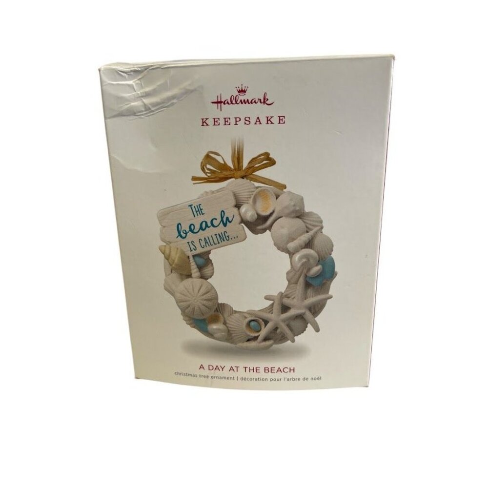 Hallmark Keepsake Christmas Ornament 2018 Year Dated, Seashells A Day at the Bea